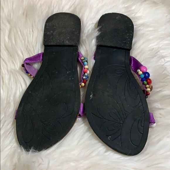 HARRY WRAGG BEADED‎ OPEN TOE SANDALS SIZE 8 - Picture 5 of 7